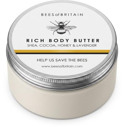 BEES of BRITAIN Body Cream 100ml – Honey, Lavender, Shea & Cocoa Butter | 99% natural body cream with honey, lavender, shea and cocoa butter. pH 5.5 lipid-rich care for dry skin. 100ml jar.