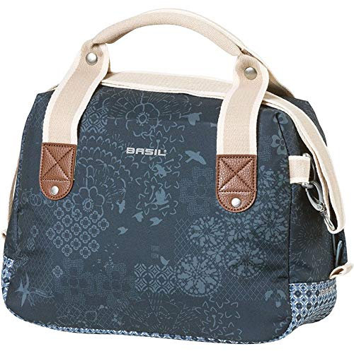 Basil Lenkertasche Boheme City Bag m. Reißverschluss 8 Liter Indigo blau+Flicken