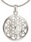CLEVER SCHMUCK Lebensblume rund Ø 17 mm Damen Halskette Kette Panzer 45 cm Sterling Silber 925 in Geschenkfaltbox