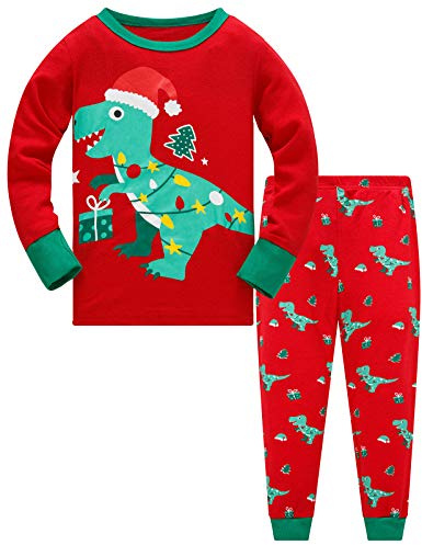 TEDD Christmas Pjs Kids Pyjamas Set for Boys Pajamas Cotton Toddler Baby Clothes Girls Nightwear Fun Santa Claus Sleepwear Unisex Long Sleeve 2 Piece Nightwear Outfit