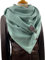 Doppel genähtes Musselin XXL Dreieckstuch in dunkelmint, Halstuch mit Clip, Stola, Schal, Umschlagtuch für Damen, Damenhalstuch Dreieckig