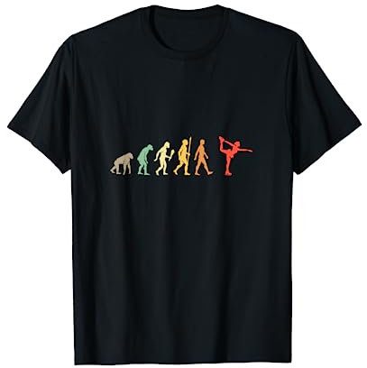 Patinage Sur Glace Évolution Vintage Patineur Artistique T-Shirt