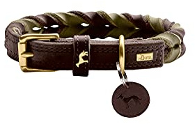 Halsband Solid Education Duo Farbe Dunkelbraun/Oliv, Größe 55