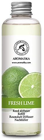 Raumduft Diffuser Nachfüller Limette 200ml - Nachfüller für Duftdiffusor - Reed Diffuser Refill Lime - Raumbeduftung - Zimmerduft - Diffuser Nachfüllen - Raumluft