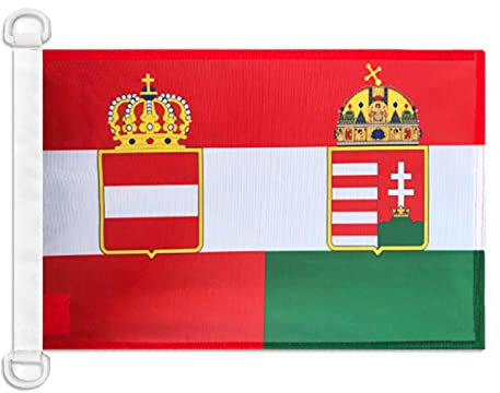 AZ FLAG Bandiera Navale Austria-Ungheria 1867-1918 45x30cm - Bandiera Maritima Impero Austro-Ungarico 30 x 45 cm speciale Nautismo, Padiglione Nautico