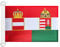 AZ FLAG Bootflagge Österreich-Ungarn 1867-1918 45X30Cm - Österreichisch-Ungarische Monarchie Bootsfahne 30 x 45 Cm Marine Flaggen