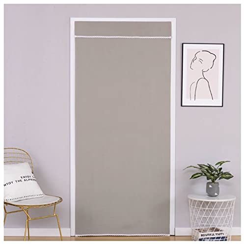 WWYL Türvorhang für Eingangstür, Tür-Trenner, Türkette, japanischer Noren, langer Stil, Tapisserie (Grau, 70 x 70 cm)