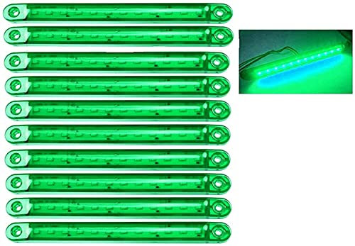 Seitenmarkierungsleuchten, Strobe LKW-Seitenleuchten10pcs Auto-Markierungsleuchten Seitenblinker Lichter 12SMD LED-Seitenlicht vorne hinten Positionsleuchten 12V24V für Auto Camper (20pcs, Grün)