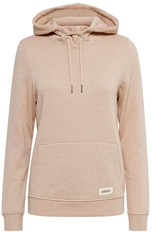 OXMO OXOwena Damen Kapuzenpullover Hoodie Pullover mit Kapuze, Größe:L, Farbe:Mahogany Rose Melange (1515111)