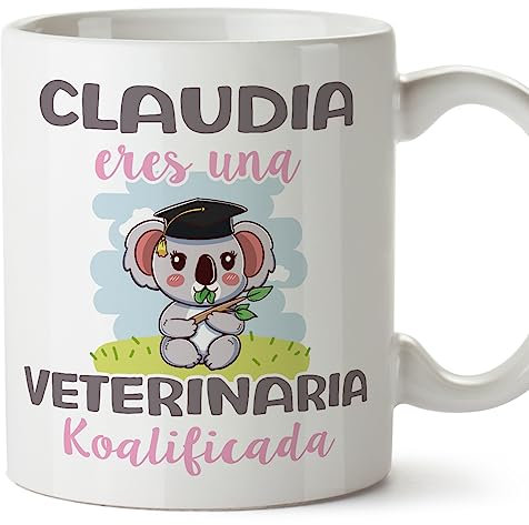 MUGFFINS Tazas Personalizadas para VETERINARIA - En Español - Koalificados Personalizados - 11 oz / 330 ml - Regalo Personalizable original y divertido