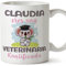 MUGFFINS Tazas Personalizadas para VETERINARIA - En Español - Koalificados Personalizados - 11 oz / 330 ml - Regalo Personalizable original y divertido