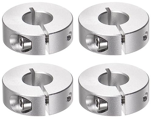 QUARKZMAN 4pcs Bague de Réglage Bague Arrêt d'axe Butée Arbre Collier 12mm Alésage Aluminium Alliage Diviser Colliers Vis, 30mm OD, 10mm Largeur pour Roue Brouette Pont Boîte Vitesses