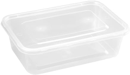 QTPack 25 750ml Plastic Food Containers + Lids | Microwave Dishwasher Freezer Safe | Food Grade BPA Free | Food Storage Meal Prep Lunch Box Kitchen Takeaway