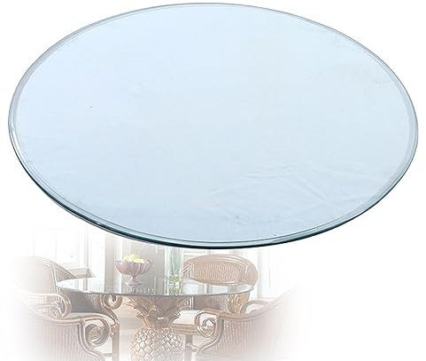 Tischplatte Aus GehäRtetem Glas, Glas Sicherheitsglas, Glasplatte Rund Tischplatte Wetterfest, Glasscheibe Aus GehäRtetem Glas, Transparent Rund, für Esstisch, Couchtisch, Konferenztisch ( Size : 80CM