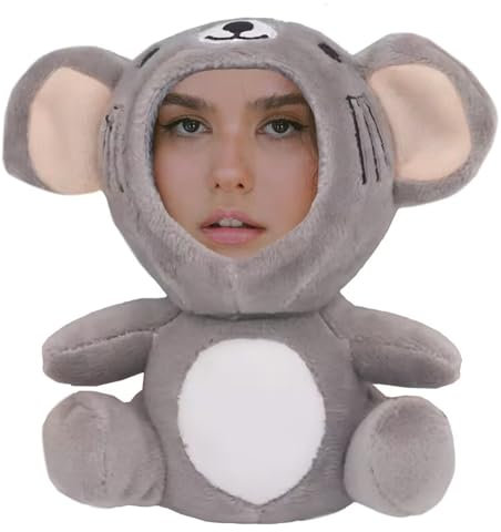 Personalisierte Maus Plüschtier Schlüsselkette- Customizable Rat Plüschtier, Geschenk mit Ihrem Gesicht Foto, 5 Zoll