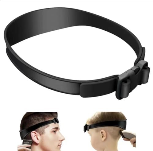 NestNook Guide de coupe de cheveux Outil de coupe de cheveux réglable – Coupe de décolleté sans effort à la maison, Noir 1 pièce