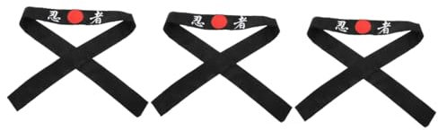 PACKOVE 3st Samurai-stirnband Bandanas Für Männer Herrenbekleidung Hijab Workout-stirnband Karate-trainingsstirnband Karate-sport-stirnband Männer Stirnband Laufen Japan Mann Baumwolle