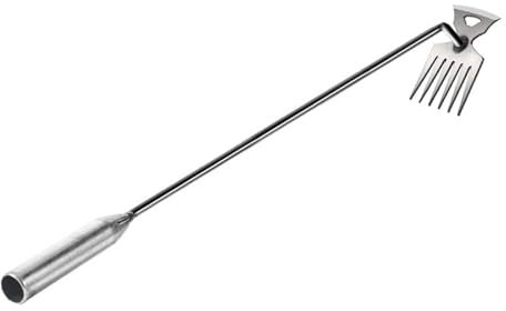 MagiDeal Herramienta extractora de malas hierbas, herramienta para arrancar raíces de malas hierbas con mango largo y ergonómico, herramienta para quitar malas, 73cm 6 Dientes