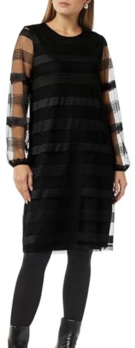 Comma Gestreiftes Mesh-Kleid