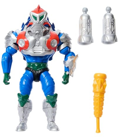 Masters of the Universe Origins Turtles of Grayskull Mekaneck Reptile Wars Bewegliche Actionfigur, Teenage Mutant Ninja und MOTU Crossover Helden-Spielzeug, JBN00, [Mehrfarbig]