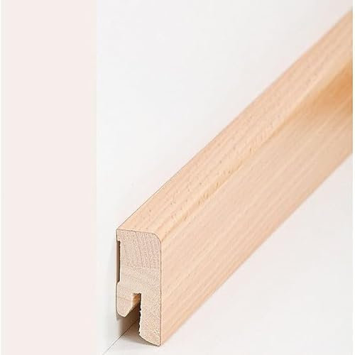 Sockelleiste Echtholzfurnier 16 x 40 x 2500 mm Echtholzfurnier Buche zum Kleben, Clipsen, Schrauben & Nageln Fußleiste furniert by PROVISTON 62.5 Meter | 25 Stück