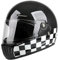 Vintage Integralhelm Retro-Motorräder Helm für Unisex Cruiser Integralhelme ECE Standard Motorrad Vier Jahreszeiten für Erwachsene Männer Women 1,L=59~60cm