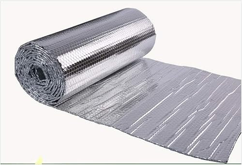 Aluminum Bubble wrap Insulation Radiator Insulation Foil Insulation Roll Self-Adhesive Garage Door Insulation Kit Aluminum Reflective (Size : 1x10m)