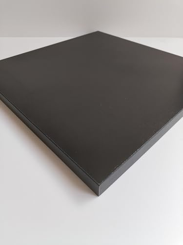 Generico Pannello Truciolare Nobilitato Nero opaco Bordato su 4 lati mm 18 Varie Misure (1, cm. 90 x 60)
