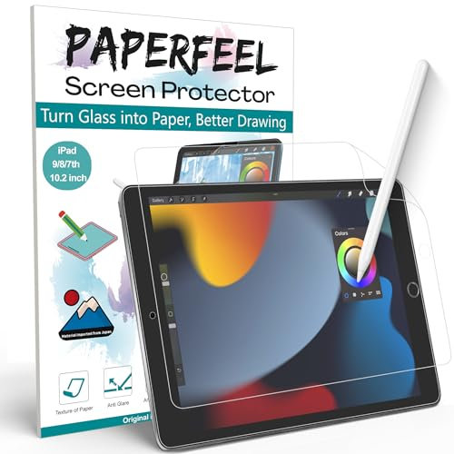 PAPERFEEL 2 Stück Folie für iPad 9./8./7. Generation Schutzfolie