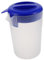 Cabilock Jarra de Agua de Plástico con Tapa y Jarra para Bebidas Frías y Calientes Medidor con Diseño de Boca Ancha para Helado Limonada