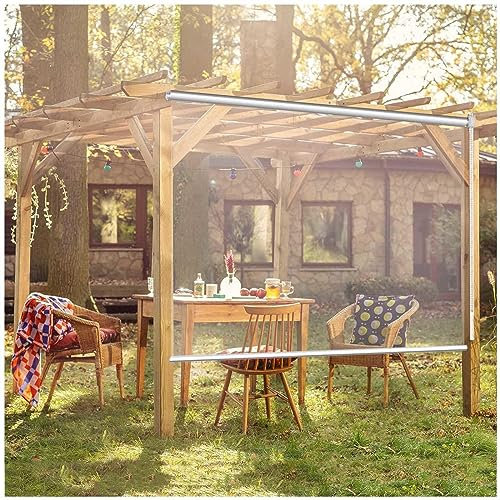 Wasserdichte transparente PVC-Außenrollos für Glastüren und Fenster, 85 x 220 cm