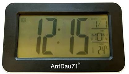 AntDau71® - Digitaler Wecker mit Touch-Beleuchtung. Anzeige von Uhrzeit, Datum und Temperatur - CW947