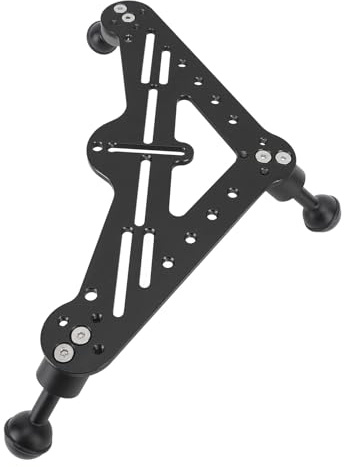 Tauchtablett Rig Dreieckiger Stabilisator Stativbasishalterung Spiegelreflexkamera Unterwasserfotografie für Yi AKASOEK70004K (Black)