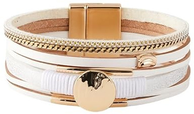 Bracelet Pour Femme Bracelet En Cuir Pu Multicouche Tissé à La Main Bijoux Vintage Idéal Pour Les Amis, Les Amoureux Et Les Membres De La Famille