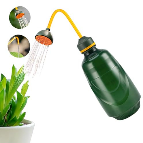Shyllin Jardin Petit arrosoir 450ml,Plante Intérieur arrosoirs,Bouteille D'arrosage à Presser avec Bouteille Souple, Convient aux Petites Plantes, semis, Plantes en Pot (Vert)