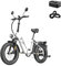 Fafrees FF20 Polar Fatbike E-Bike für Herren & Damen | 20 Zoll Klapprad | 48V 12Ah*2 Akku | 65N.m Motor, 150kg Tragfähigkeit | 170KM Reichweite (Hecktasche + Autoschloss, Weiß)