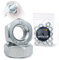 HISPAVIR | Pack de 25 Unidades | Tuercas Hexagonales M10 DIN 934 | Acero Inoxidable A2 (AISI 304) | Rosca Métrica Estándar Paso 1.50 | Se Ajustan con Llave de 17 mm | Resistentes al Óxido