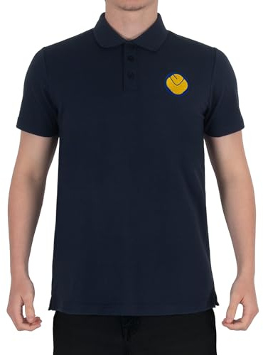 fan originals Leeds Polo Shirt Adults Navy Smiley Large