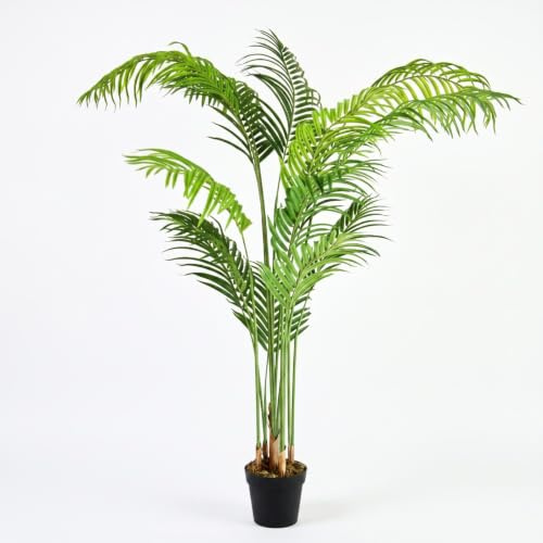 BONERVA | Palmera Artificial Deco 180 cm | Planta Tropical Realista con 15 Hojas Moldeables | para Interior: Hogares, Oficinas, Hoteles y Negocios | Sin Mantenimiento