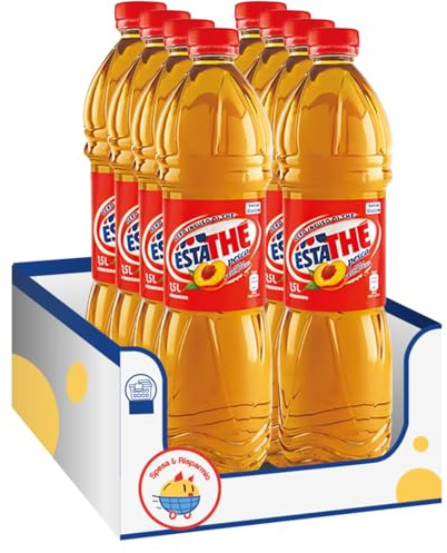 Bevanda al Tè alla Pesca – Bottiglia da 1,5 Litri – The Freddo con Succo di Frutta – Variazioni 4/6/8/10 Pezzi – Bibita Dissetante per Tutta la Famiglia (8)