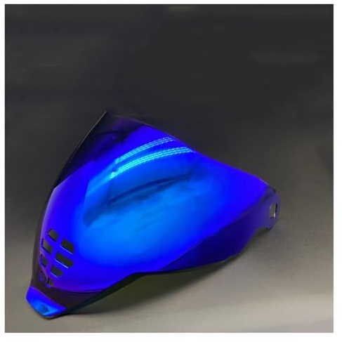 KWTN Motorrad Motorradhelm-Visier, Gesichtsschutz, Sonnenblende, Windschutzscheibe, Helmvisier for ICON, Airflite, IC-06 – Sicher fahren(Revo Deep Blue)