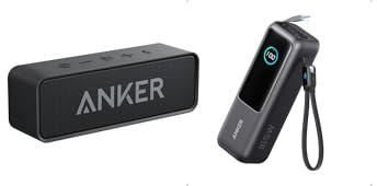 Anker Power & Sound Bundle – Zolo 25,000mAh 165W Ultra-Fast Power Bank + Soundcore Bluetooth Speaker (Upgraded Version), Fast Charging, Deep Bass, and Long 24H Playtime for Travel and Home