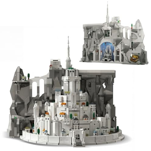 Aimmob Elfen Castle Klemmbausteine Haus Magic Rings Film Architecture - STEM Modell Hausbauset Bausteine, Stadthaus Architektur Gebäude House Modular Building Set für Erwachsene (2318 Teile)