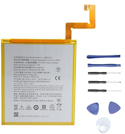 L18D1P32 Tablet Akku Kompatibel mit Lenovo Tab M10 HD TB-X505F TB-X505L TB-X505X, TB-X605F TB-X605L TB-X605M TB-X605C TB-X605LC TB-X605FC, mit Werkzeugset - 4850mAh 18.7Wh 3.85V