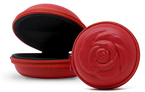 Sileu Case for Menstrual Cups - Ideal to Carry Your Tampon or Menstrual Cup Elegantly and discreetly in Your Bag or for Trips - Small, 8 cm - Red