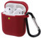 KOKOKA Custodia in Silicone da Appendere Compatiblile con AirPods 2 & 1, Custodia Protettiva per AirPods, Airpods Case Cover LED Anteriore Visibile Moschettone Portachiavi, Borgogna