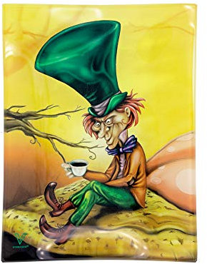 Glass Rolling Tray by V Syndicate (Mad Hatter, Small)