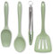 Zeal JSET40G Non-Stick Silicone Cooking Tongs, Sage Green