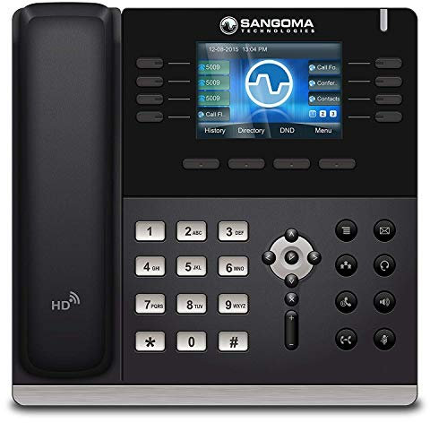 Sangoma s505 VoIP teléfono con POE (o adaptador de CA se vende por separado) (enchapado)