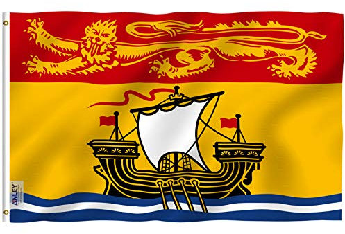 Anley Fly Breeze 3x5 Fuß New Brunswick Flagge - Lebendige Farbe und UV-lichtbeständig - Kanadische Provinz New Brunswick Flaggen mit Messingösen 3 X 5 Ft